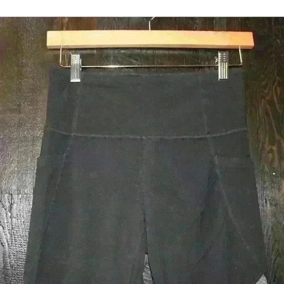 ATHLETA 7/8 Legging Soft Stretch Black Gray Colorblock Side Pockets Women Sz S - Picture 4 of 8